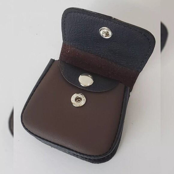 PERUVIAN GENUINE LEATHER PURSE COINS MEN'S WOMEN'S EMBOSSED LOGO DESIGN WALLET - Picture 1 of 3
